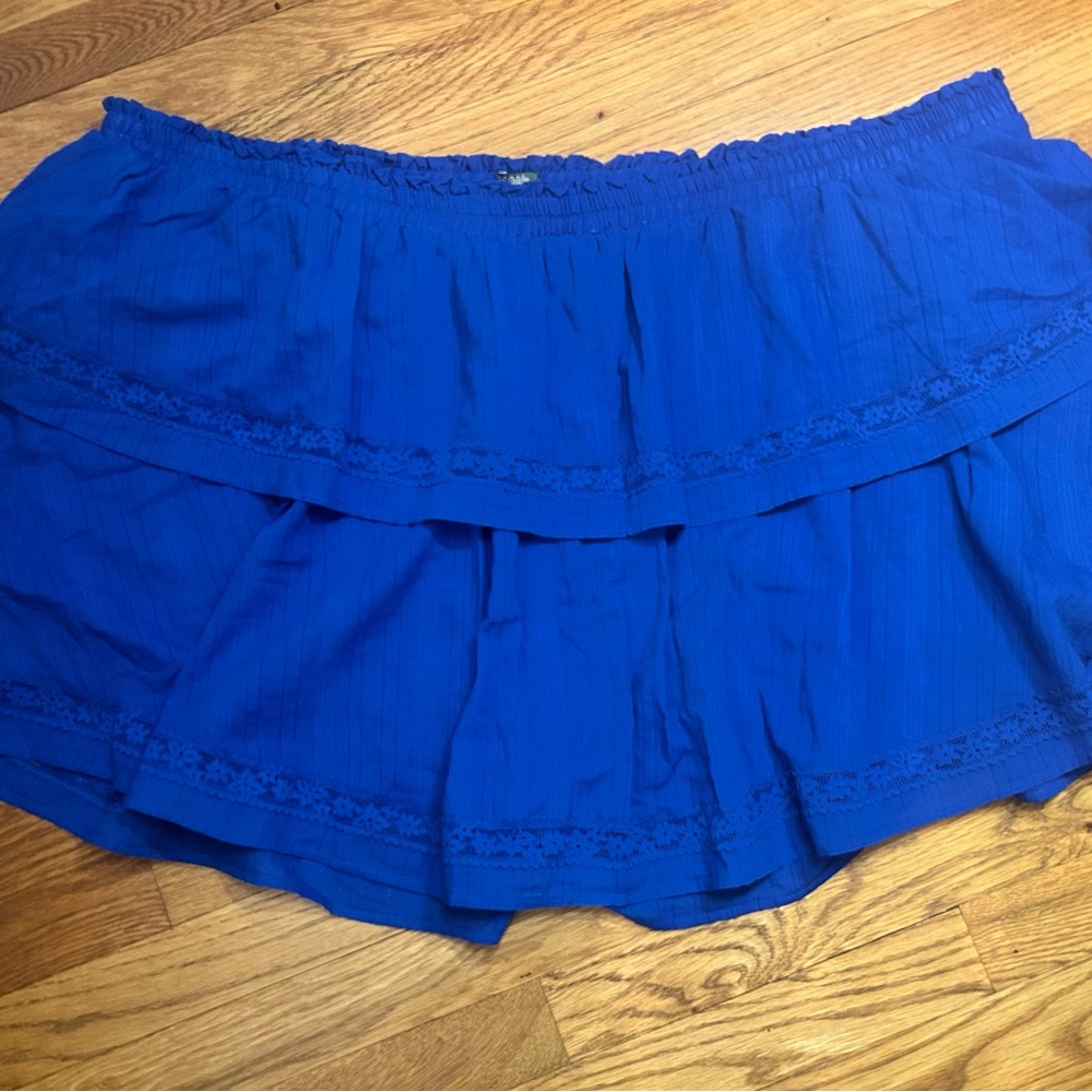 Wild Fable Vibrant Blue Layered Skort 4x